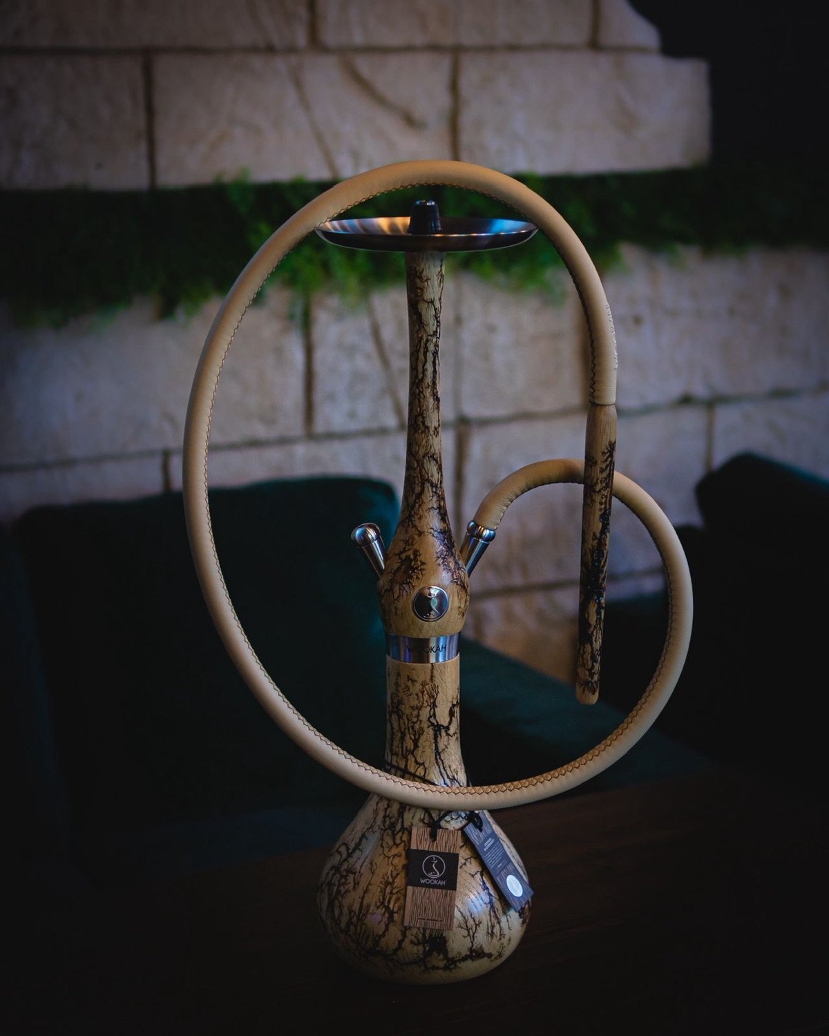 A Wookah hookah on the table at SMOCLOCK, Paphos
